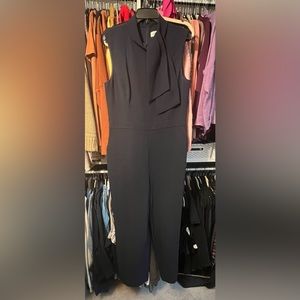 Harper Rose Scarf Neck Crepe Jumpsuit, Navy Blue, Sz 14. Worn once.